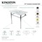 Kingston Brass 37 Console Sink with Brass Legs 8Inch, 3 Hole, WhiteMatte Black KVBH37227W8MB - alternate 3